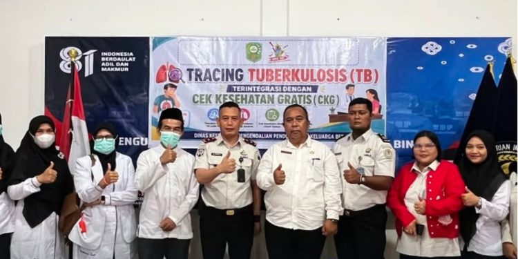 Rutan Kelas IIB Siak Melaksanakan Tracing Tuberculosis Terintegrasi Dengan Cek Kesehatan Gratis Bagi Pegawai dan Warga Binaan