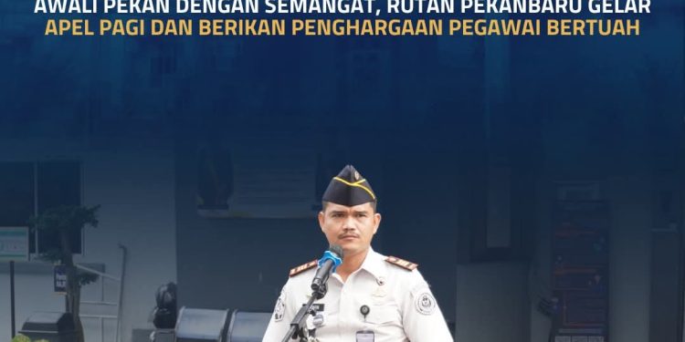 Awali Pekan dengan Semangat, Rutan Pekanbaru Gelar Apel Pagi dan Berikan Penghargaan Pegawai Bertuah