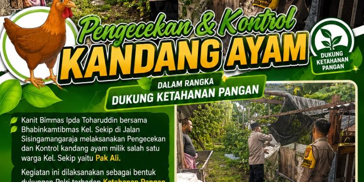 Polsek Limapuluh Monitoring Kandang Ayam Warga, Perkuat Ketahanan Pangan dan Kemitraan dengan Masyarakat