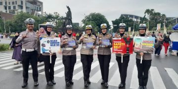 Polantas Karib Hadir, Edukasi Keselamatan Berlalu Lintas Warnai Car Free Day Pekanbaru