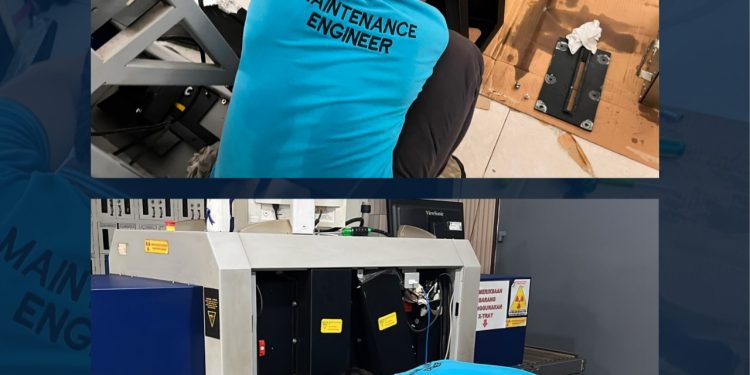 Maintenance X-Ray 3D System Dilaksanakan, Lapas Pasir Pangarayan Pastikan Sarana Keamanan Tetap Prima