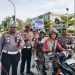 POLANTAS KARIB HADIR DI TENGAH HIRUK PIKUK KOTA PEKANBARU, DITLANTAS POLDA RIAU KOBARKAN SEMANGAT KESELAMATAN, NASIONALISME DAN GREEN POLICING JELANG HUT KE-81 RI