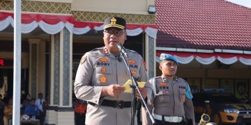 Waspada Musim Kemarau, Polres Kampar Gelar Apel Kesiapsiagaan Tangani Karhutla