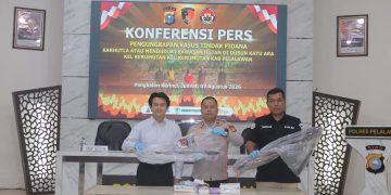Sat Reskrim Polres Pelalawan Ungkap dan tahan 1 Tetsangka Kasus Tindak Pidana kebakaran lahan di Kerumutan Pelalawan