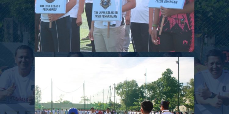 Kakanwil Ditjenpas Riau Resmi Buka Semarak HUT Ke-81 RI, Lapas Pasir Pangarayan Turunkan Tim Terbaik di Kakanwil Cup Mini Soccer