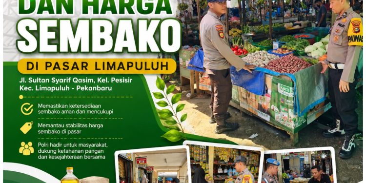 Polresta Pekanbaru Perkuat Program Ketahanan Pangan, Polsek Limapuluh Pantau Ketersediaan dan Harga Sembako