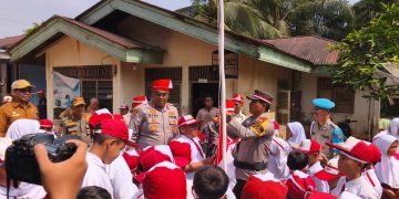Polres Kampar Dukung Ekspedisi Merah Putih Polda Riau di Desa Tanjung Belit Selatan