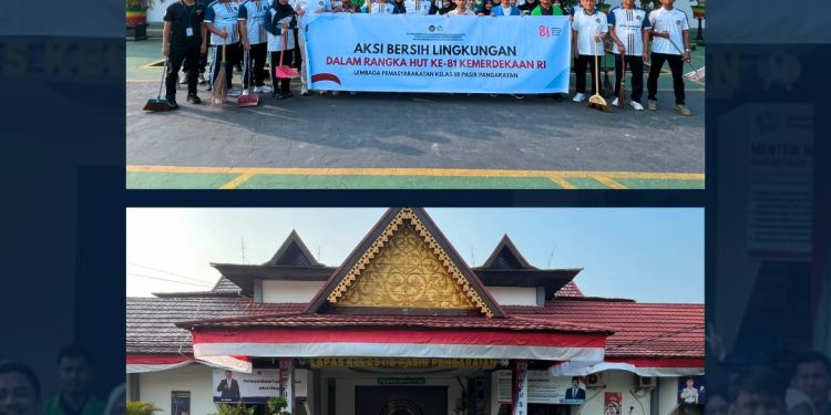 Semarak HUT ke-81 RI, Lapas Pasir Pangarayan Gelar Gotong Royong