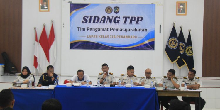 Tingkatkan Kualitas Pembinaan Warga Binaan, Lapas Pekanbaru Gelar Sidang TPP Bersama Kanwil Ditjenpas Riau
