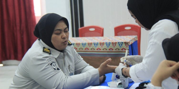 Wujudkan Jajaran Sehat dan Produktif, Lapas Pekanbaru Gelar CKG