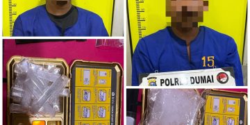 SATRESNARKOBA POLRES DUMAI UNGKAP PEREDARAN SHABU DAN ETOMIDATE, DUA TERSANGKA DIAMANKAN