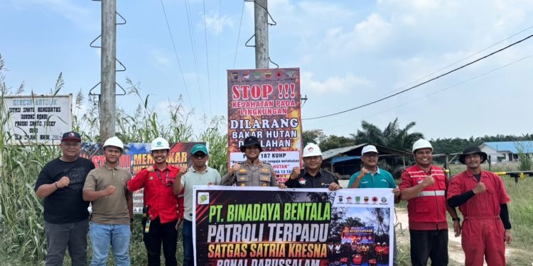 Polsek Bonai Darussalam Bersama Satgas Satria Kresna Gencarkan Patroli Cegah Karhutla