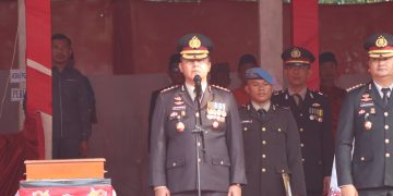 Dirreskrimsus Polda Riau Pimpin Upacara HUT ke-81 RI di Lapangan Astaka Bandar Sei Kijang
