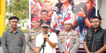 HUT RI ke-81, Ditbinmas dan Bid Humas Polda Riau Bersama Insan Pers Satukan Semangat Merah Putih