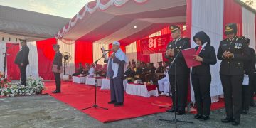 Polres Dumai Gelar Upacara HUT ke-81 Kemerdekaan RI, Diwarnai Penyerahan Piagam Penghargaan Kapolda Riau