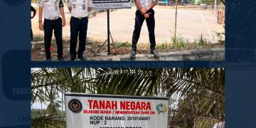 Amankan Aset Negara, Lapas Pasir Pangarayan Pasang Plang di Dua Lokasi