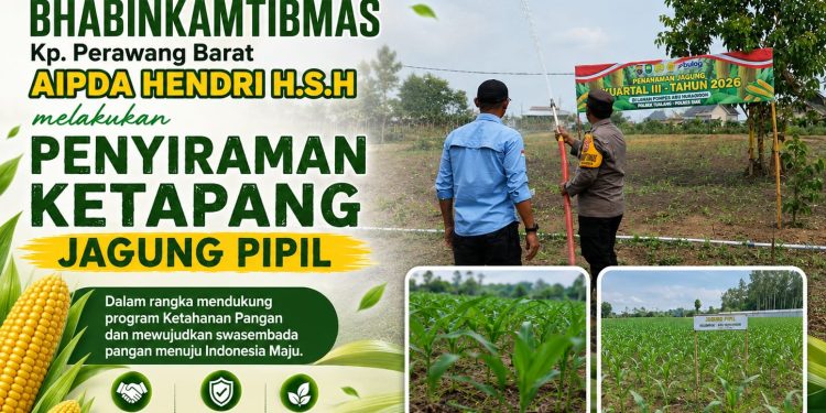 Jaga Ketahanan Pangan, Polisi dan Damkar Pastikan Kecukupan Air Tanaman Jagung