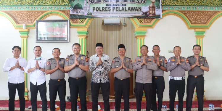 Polres Pelalawan Gelar Peringatan Maulid Nabi 1448 H, Tanamkan Nilai Akhlak Rasulullah dalam Pengabdian
