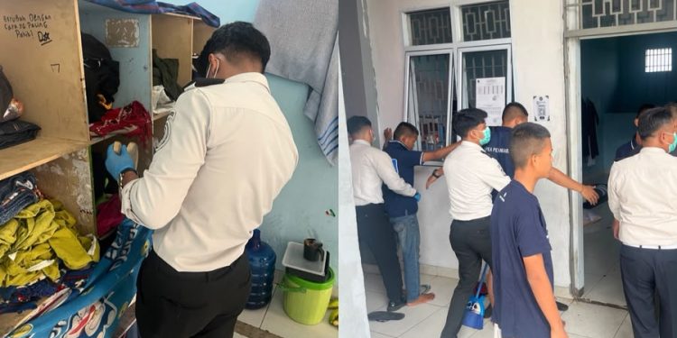 LPKA Kelas II Pekanbaru Melaksanakan Kegiatan Razia Rutin di Area Blok Hunian Anak Binaan, Menjelang Libur Dalam Rangka Peringatan Maulid Nabi Muhammad SAW