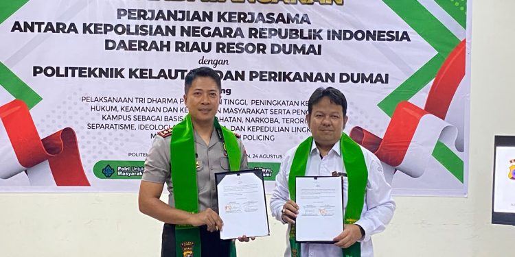Polres Dumai dan Politeknik Kelautan dan Perikanan Dumai Perkuat Sinergi melalui Kerja Sama Kampus Anti Kejahatan dan Program Green Policing