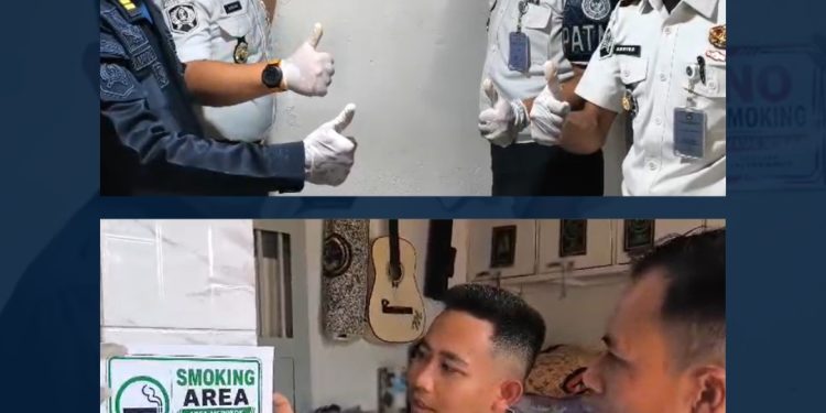 Mitigasi Kebakaran, Lapas Pasir Pangarayan Pasang Stiker “No Smoking” dan Tetapkan Smoking Area
