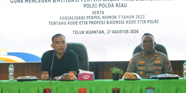 Pembinaan Etika Profesi Polri, Bidpropam Polda Riau Ingatkan Personel Polres Kuansing Jaga Integritas
