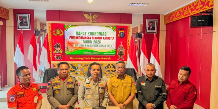 Gelar Rakor Bersama Polres Rohul, Bupati Perintahkan Pembentukan Satgas Karhutla di Wilayah Rawan, 171 Hotspot Terdeteksi