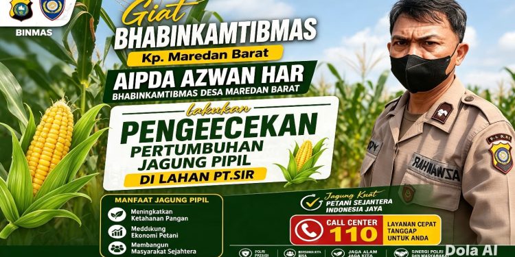 Dari Sambang Warga hingga Cek Jagung, Bhabinkamtibmas Maredan Barat Dukung Ketahanan Pangan