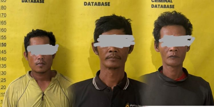 Polsek Bandar Sei Kijang Amankan 3 Pelaku Curat 21 Karung Berondolan Sawit di Areal PT. PMBN