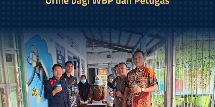 Wujud Komitmen Zero Halinar, Lapas Tembilahan Gelar Tes Urine bagi WBP dan Petugas