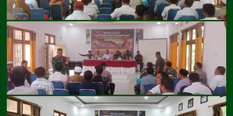 Kolonel Lek Hermawan Pimpin Tim Mabes TNI Sosialisasi Karhutla di Kecamatan Kampa