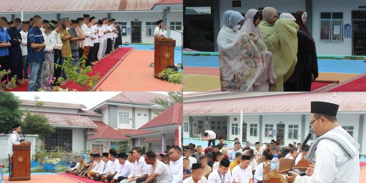 LPKA Kelas II Pekanbaru Melaksanakan Salat Istisqa Bentuk Ikhtiar dan Doa Bersama Memohon Kepada Allah SWT