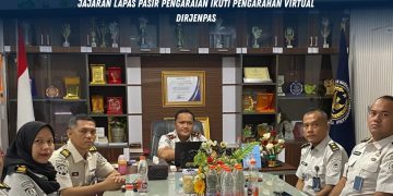 Optimalkan Tugas dan Fungsi, Jajaran Lapas Pasir Pengaraian Ikuti Pengarahan Virtual Dirjenpas