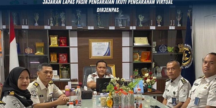 Optimalkan Tugas dan Fungsi, Jajaran Lapas Pasir Pengaraian Ikuti Pengarahan Virtual Dirjenpas
