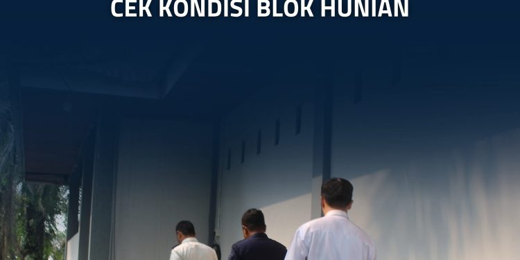 Pastikan Keamanan Tetap Terkendali, Jajaran Kamtib Lapas Terbuka Rumbai Cek Kondisi Blok Hunian