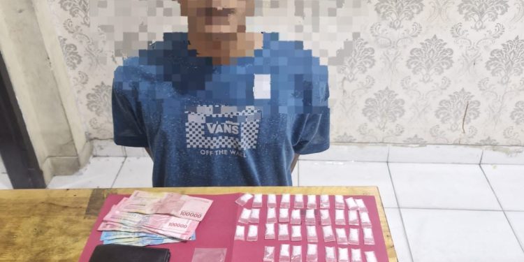 Sat Narkoba Polres Siak Kembali Membekuk Bandar Shabu di Dayun, 38 Paket Barang Bukti Disita