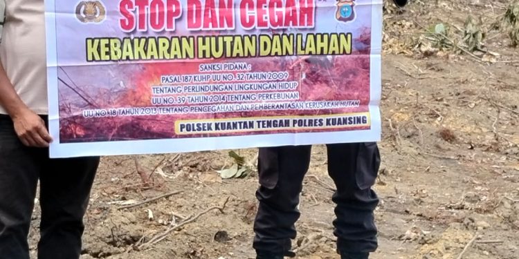 Polsek Jajaran Polres Kuansing Gencarkan Pencegahan Karhutla, Warga Diajak