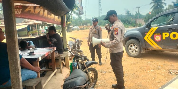POLRES PELALAWAN GENCAR MOBILING HIMBAU WARGA, LARANG BAKAR LAHAN DI 9 TITIK WILAYAH PELALAWAN