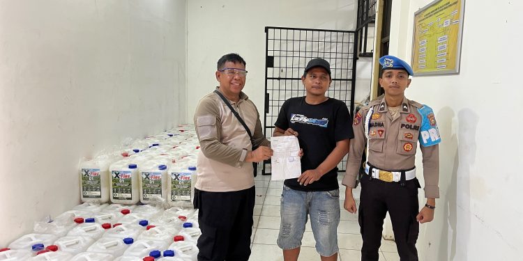 Untuk Penanganan Karhutla Di Lahan Gambut, Polres Inhu Terima Tekhnologi Cairan X Fire Dari Mabes Polri