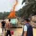 Polsek Pangean Tertibkan Satu Rakit PETI di Desa Sako