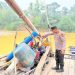 Polsek Cerenti Tertibkan 29 Rakit PETI di Sepanjang Sungai Batang Kuantan