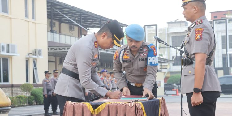 Polres Dumai Gelar Sertijab dan Kenal Pamit Kasat Intelkam serta Dua Kapolsek