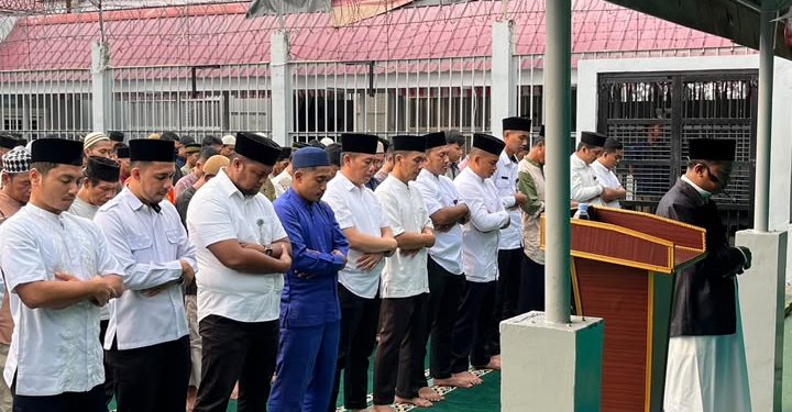 Rutan Kelas IIB Siak Sri Indrapura Melaksanakan Shalat Istisqa’ dan Doa Bersama