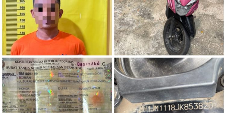 Polsek Bukit Kapur Ungkap Kasus Curanmor, Satu Tersangka Diamankan