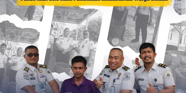 DUKUNG KETAHANAN PANGAN LAPAS NARKOTIKA RUMBAI PANEN LELE HASIL PEMBINAAN KEMANDIRIAN WARGA BINAAN