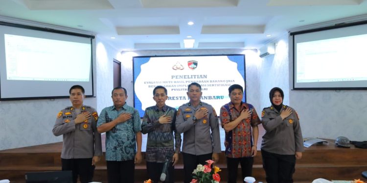 POLRESTA PEKANBARU MENERIMA TIM PENELITIAN PUSLITBANG POLRI.