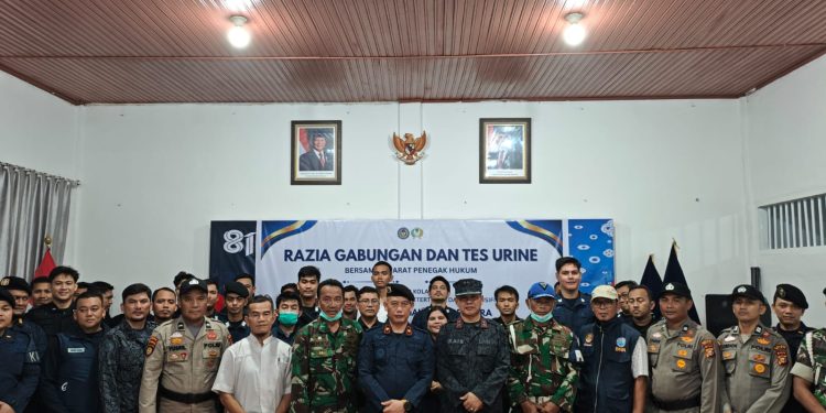 Rutan Siak Gelar Razia Gabungan dan Tes Urine Bersama APH, TNI, Polri dan BNN