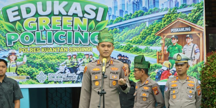 Green Policing Goes to School, Kapolres Kuansing Ajak 290 Siswa Jaga Lingkungan Sejak Dini