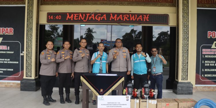 2 Unit Mesin Pemadam & Perlengkapan Lengkap Diserahkan PLN Nusantara Power, Kapolres Kampar: Kekuatan Kita Bertambah
