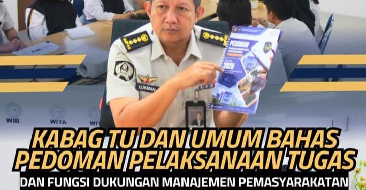 Kabag TU dan Umum Kanwil Ditjenpas Riau Bahas Pedoman Pelaksanaan Tugas dan Fungsi Dukungan Manajemen Pemasyarakatan 2026